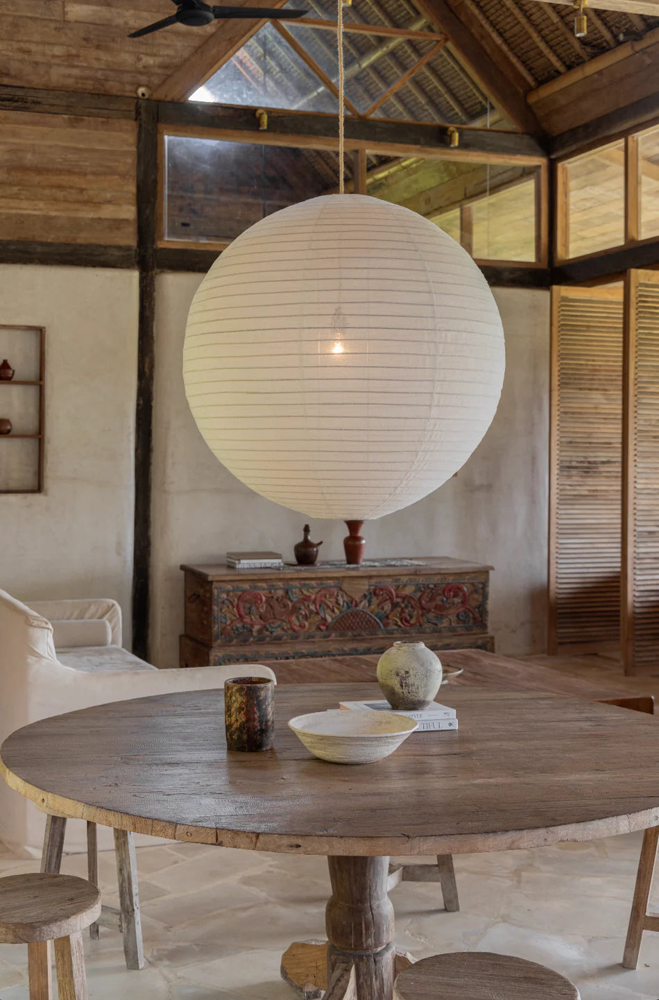 Greco Linen Pendant | Round